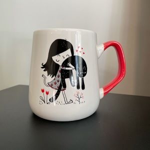 Prima Designs Mug. Little Girl Carrying Cat.